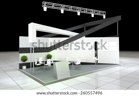 modern design abstract exhibition stand