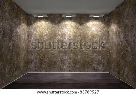 relief wall with lighting