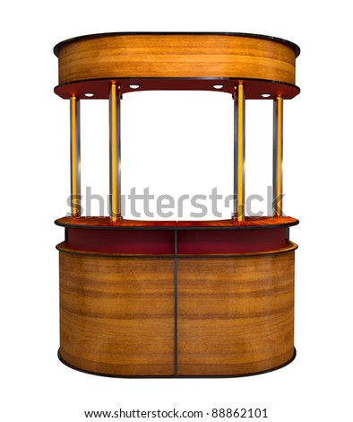 wooden trade or promo counter