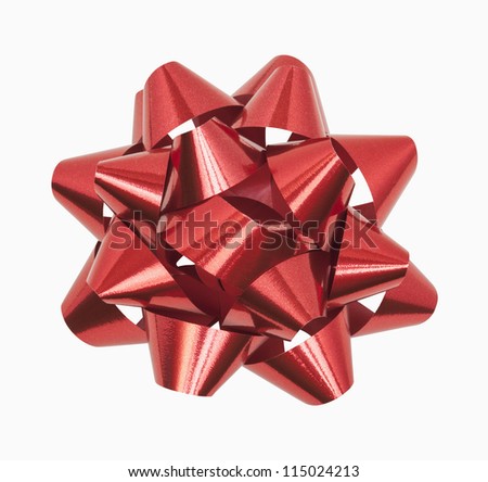 Red bow, includes clipping path