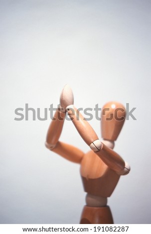 Artists mannequin praying