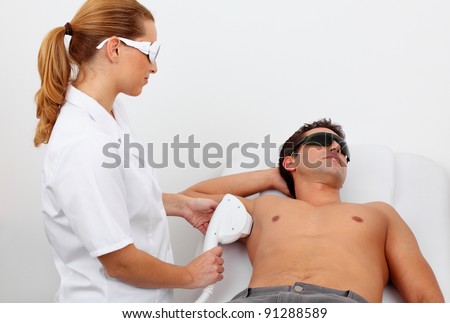 laser hair removal in professional studio