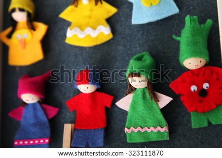 Finger puppets made of fabric