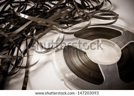Old magnetic tape reel
