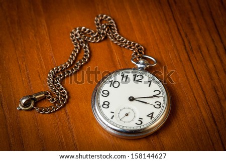 Pocket watch on a table