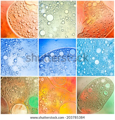 Set of abstract color bubbles backgrounds