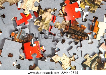 Background of jigsaw puzzle pieces