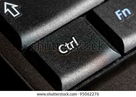 Control key on black laptop keyboard