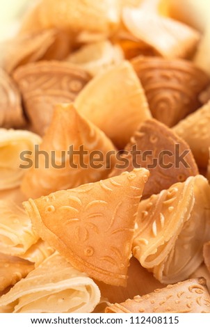 Chinese Love Letter Biscuits - Traditional Chinese New Year Pastries. Unsharpened file
