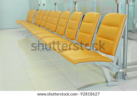 the yellow chairs on the floor , pattern yellow chairs