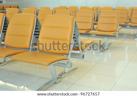 chairs in ordinary empty waiting room