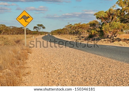 Australian outback endless road