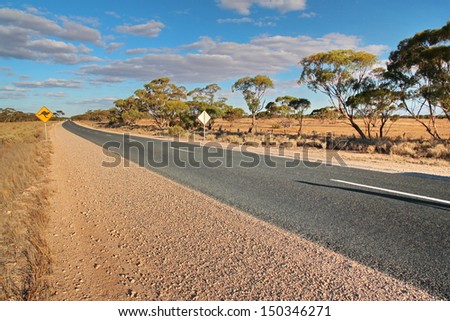 Australian outback endless road
