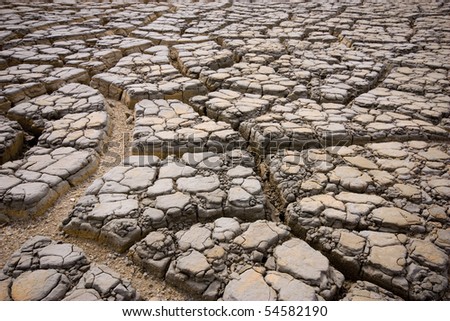 Dry soil at industrial area , Rayong Thailand