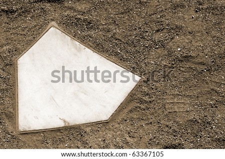 Baseball base on the baseball field