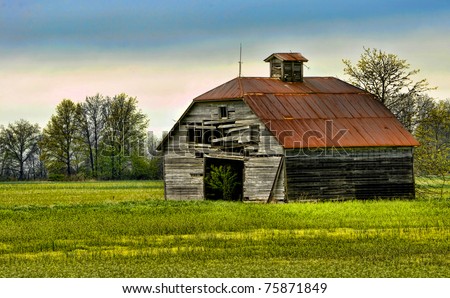 Vintage rustic old barn