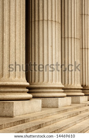 Columns of the Supreme Court building - New York City, USA