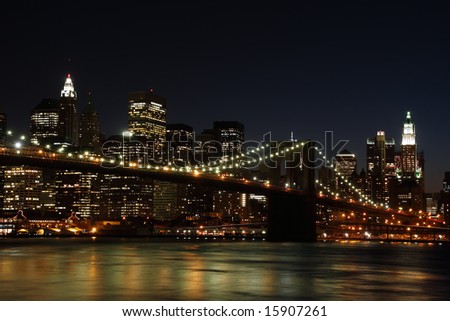 pictures of new york skyline at night. night - New York City, USA