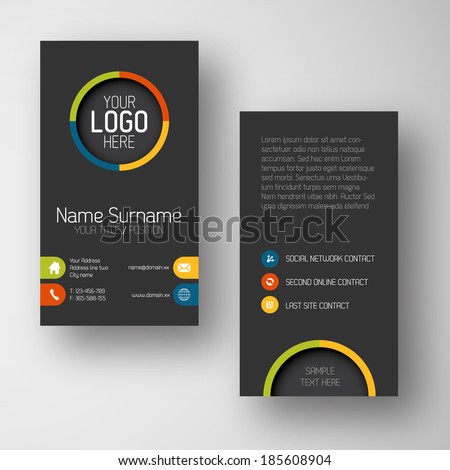 Business Card Template Illustrator Download Free Vector Art Free Vectors Vertical Business Card Template Illustrator