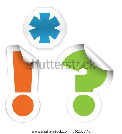 mark asterisk exclamation question labels shutterstock vector search