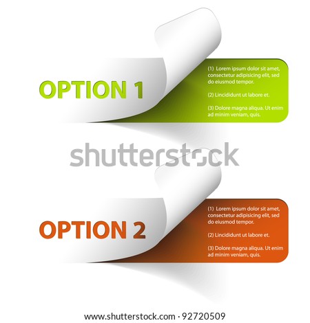 Set of Colorful Vector Sample stickers for various options Set of Colorful Vector Sample stickers for various options