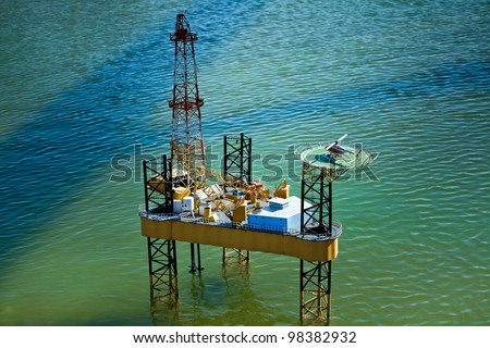 Oil rig in park \