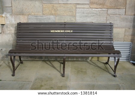 Members only bench, St Andrews golf club, Scotland