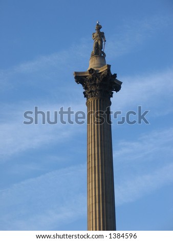 Nelson column in Trafalgar Square, London
