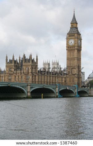 Westminster bridge and Houses of Parliament, London