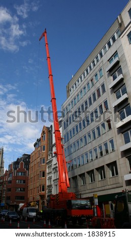 mobile crane in street