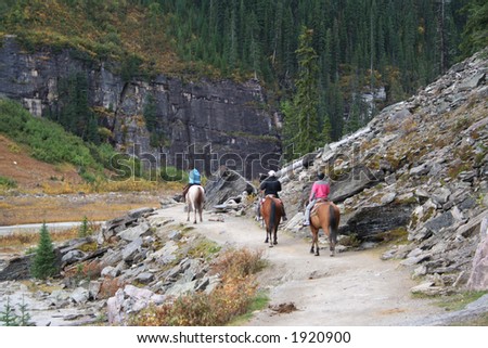 horse riding in Canadian rockies