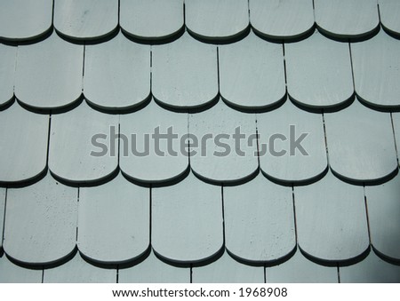 overlapping wooden tile with round ends background