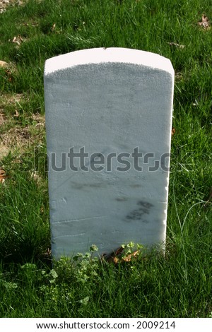 Blank Arlington cemetery tomb stone