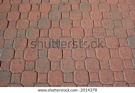 Octangonal and square brick background wide angle