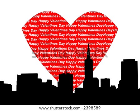 stock vector : San Francisco skyline Happy valentines day illustration stock vector : San Francisco skyline Happy valentines day illustration