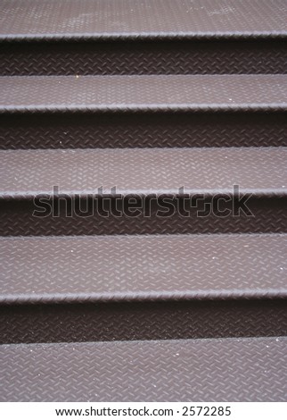 metal steps background with anti slip finish