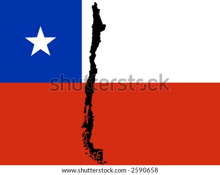 stock vector : map of Chile