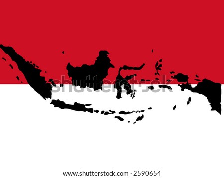 indonesian flag animation. house Indonesian flag carrier