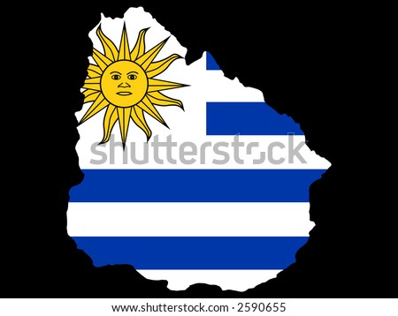 map of uruguay. stock vector : map of Uruguay