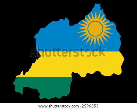political map of rwanda. map of rwanda. stock vector