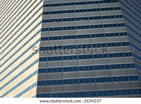 Modern architecture abstract in convex shape
