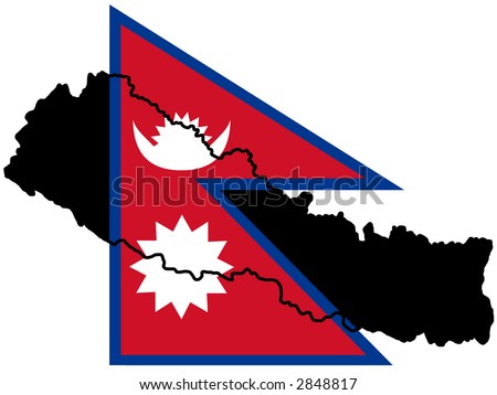 Nepalese flag illustration