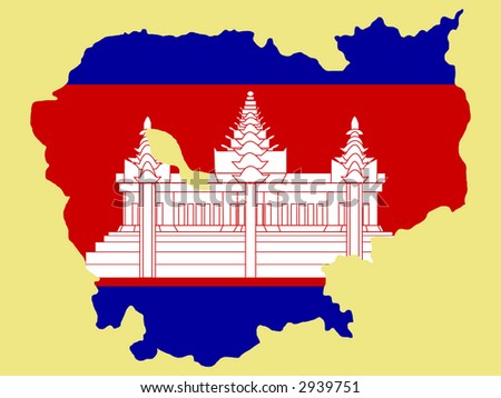 and Cambodian flag