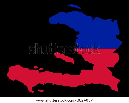 Haiti Flag Map