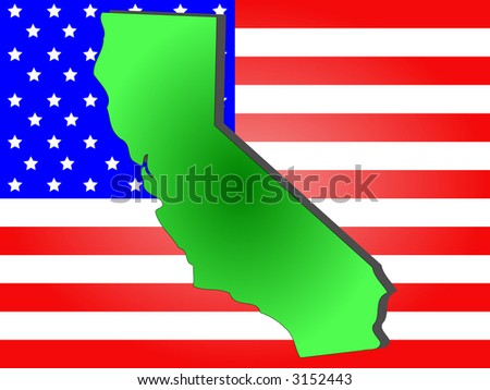 California+flag+map