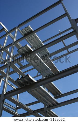 metal frame of new building