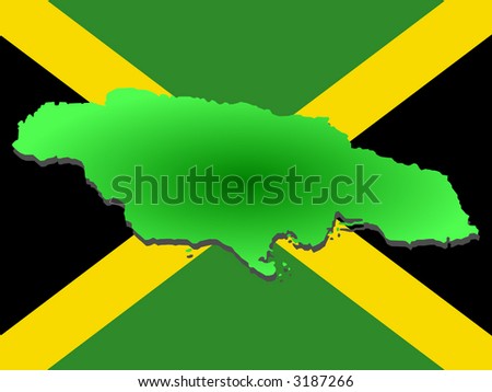 Jamaican flag illustration