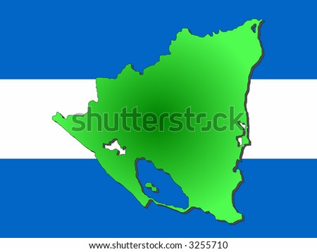 vector : map of Nicaragua