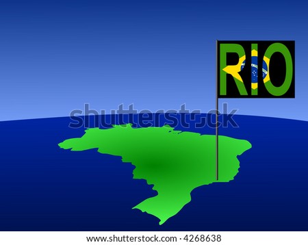 de Janeiro Brazilian flag