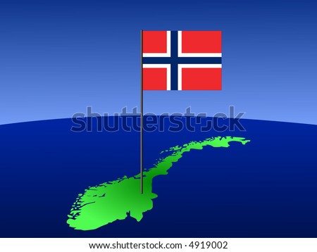 Norway Flag Outline